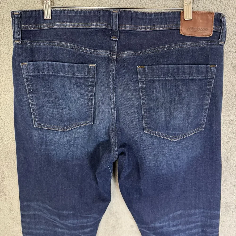 Revtown Sharp Jeans 36x29 Straight Leg Stretch Blue Dark Wash Decade Denim Pants